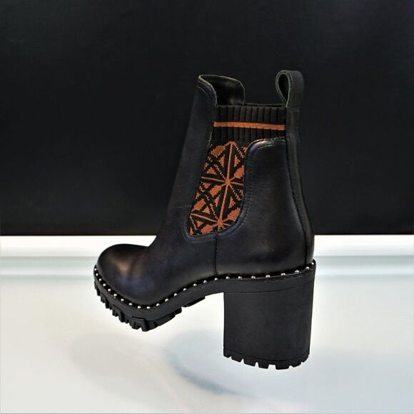 Antonio Melani Chunky Lug Sole Booties 20th Anniversary Collection Mikee Logo - Picture 8 of 11